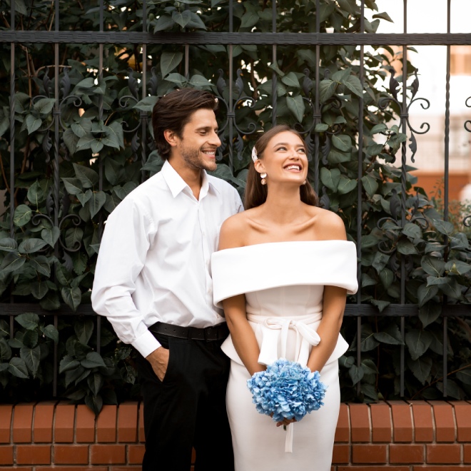 minimalist boho wedding dress