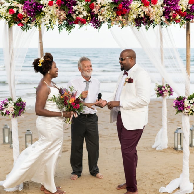 beach wedding ceremony