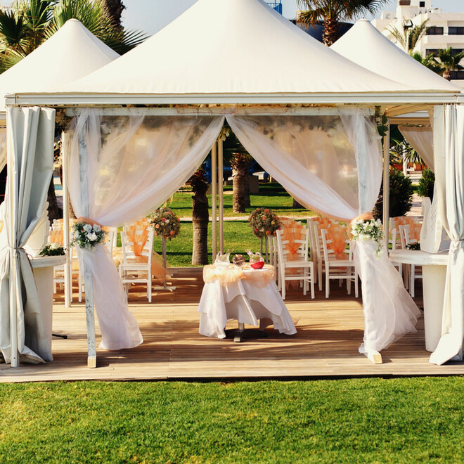 small outdoor wedding tents