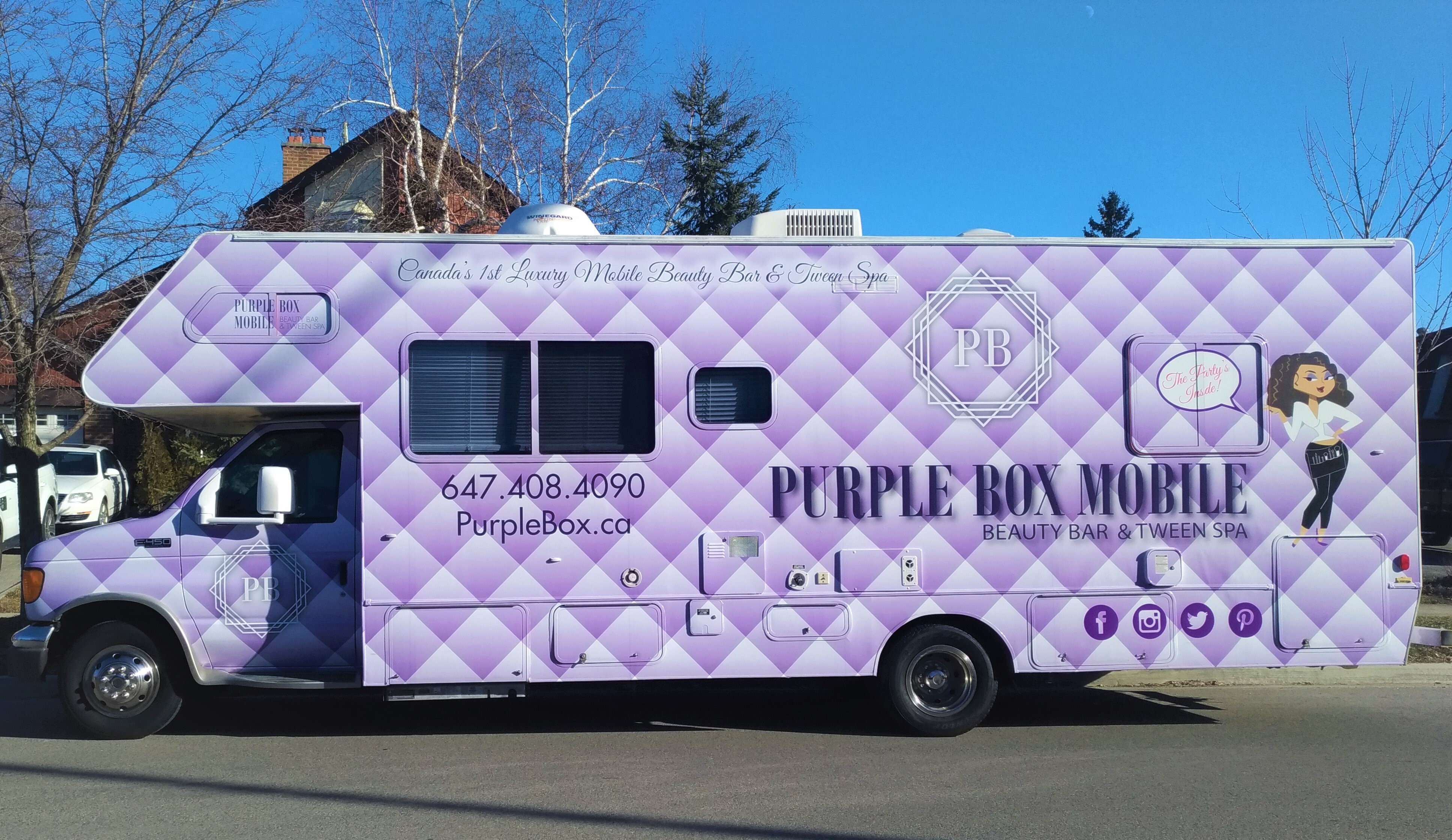 Purple Box Mobile Beauty Bar